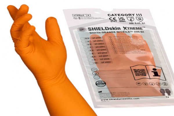 Guantes SHIELDskin XTREME™ Sterile ORANGE NITRILE™ 300 DI